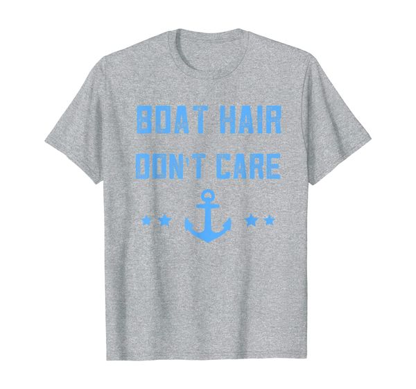 

boat hair don't care shirt summer lake hair pontoon captain t-shirt, White;black