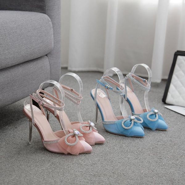 

sandals women crystal bling extreme high heels stiletto strap sandles lady bowknot stripper 11.5cm fetish shoes, Black
