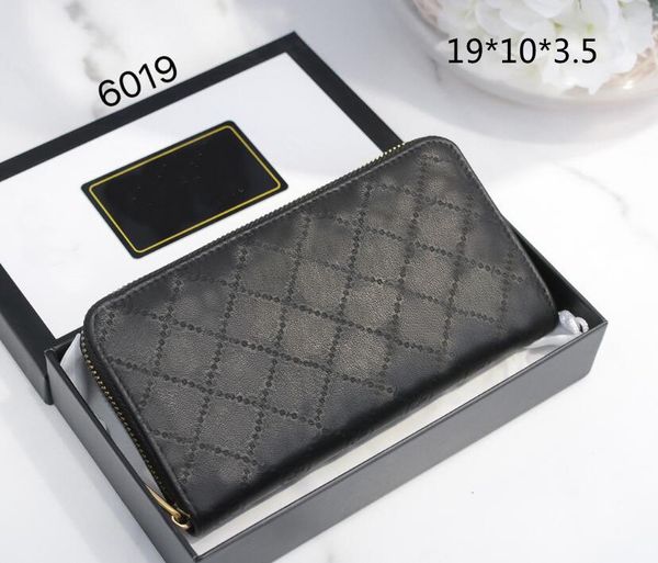 

zz fashion designer wallets women clutch bag genuine leather with box wallet single zipper purses men long classical purse cardholder, Red;black