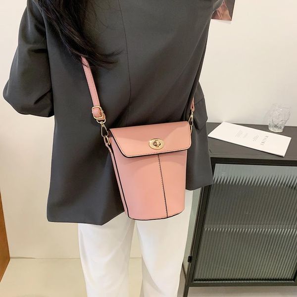 

evening bags 2021 small pu leather bucket summer candy color shoulder purses