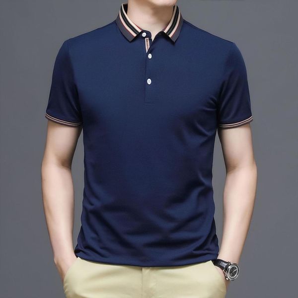 

solid color, spring and mens polo summer, monochrome trend,long sleeve shirt, male business, high end casual shirt, White;black