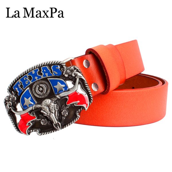 

2021 new men west cowboy bull skull texas usa hip hop style metal buckle casual belt cow leather 379g, Black;brown