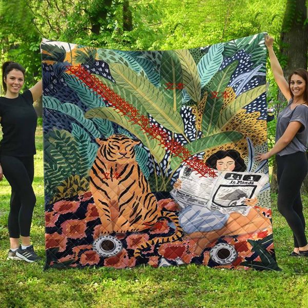 

comforters & sets luxury blanket tiger funny dog custom plaid king size winter warm quilts creative blankets love gift for lovers
