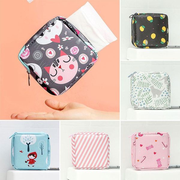 

storage bags fashion women's sanitary napkin bag mini multifunctional coin money card lipstick travel makeup