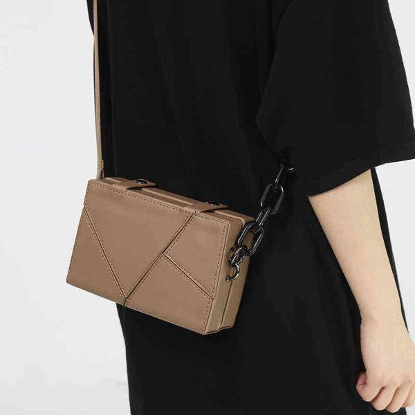 

evening bags shoulder bag magnetic buckle box small fashion square ladies designer women 2023 new coin wallet 220308