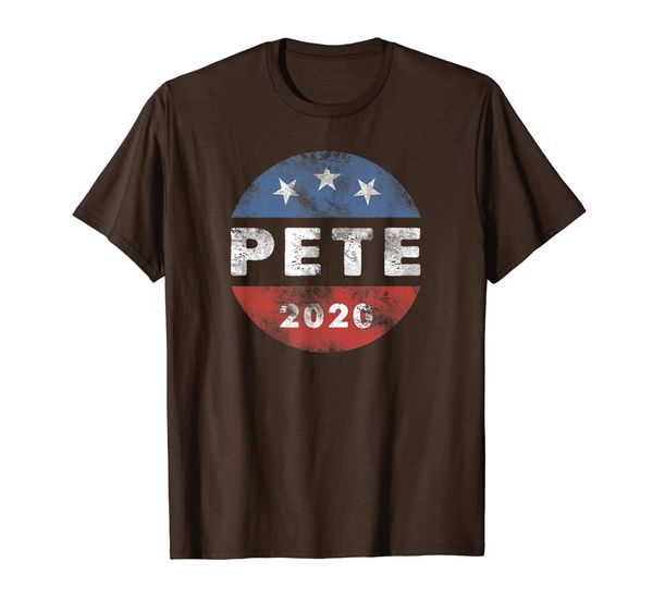 

pete 2020 vintage distressed button pete buttigieg 46 tshirt, White;black