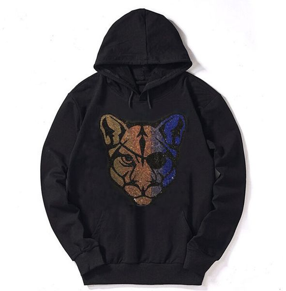 

2021 new news mens sweatshirt diamonds streetwear black color cotton fashion sport large size pullover hoodies clothing b511