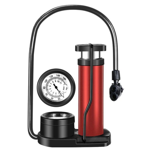 

bike pumps pump mini portable bicycle foot with pressure gauge tire air accessories