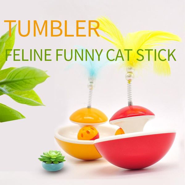 

cat toys pet cats toy ball tumbler feathers funny stick sound bell mouse feather bells interactive supplies