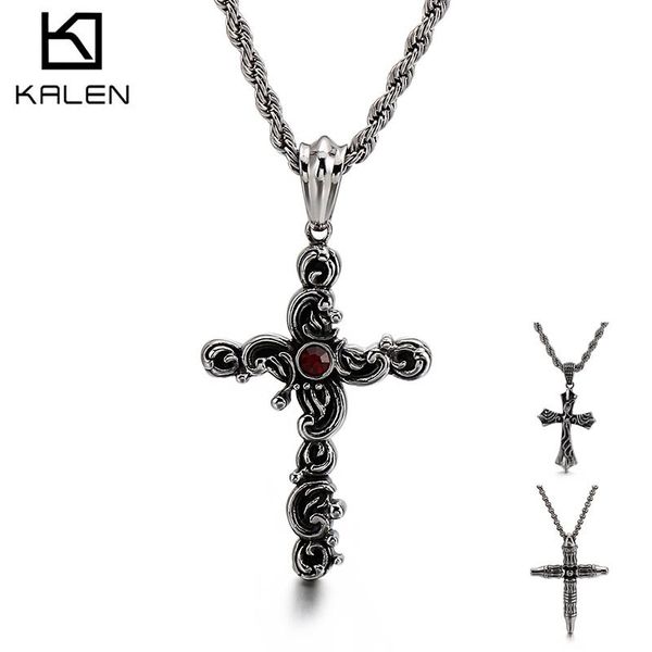 

pendant necklaces 3 style stainless steel skull devil medal necklace, Silver
