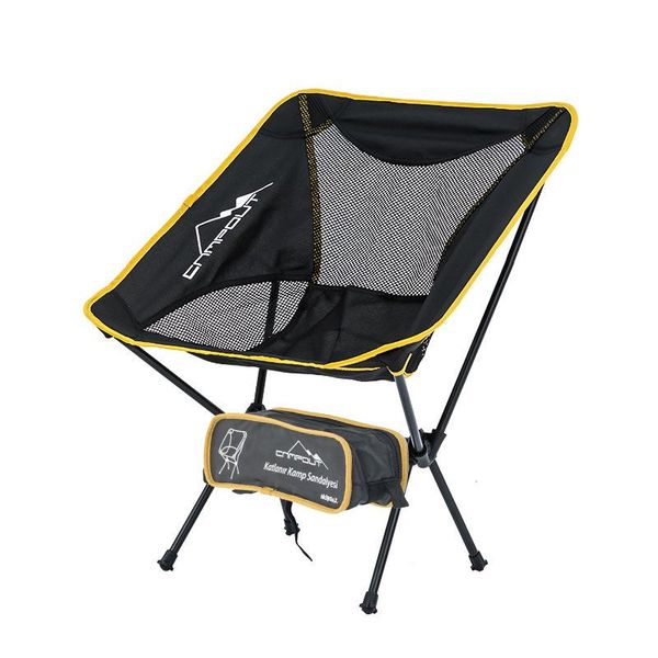 

portable folding camping chair outdoor travel ultralight fishing chair foldable load bearing 120kg bbq hiking for leisure