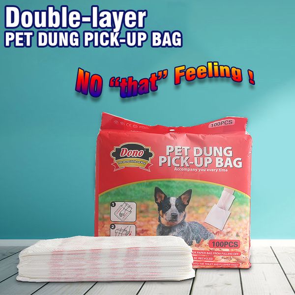 

double-layer poops picking bag outdoor portable collection pet poop picker disposable dog excrement shit picking garbage cleaning bag yl0262