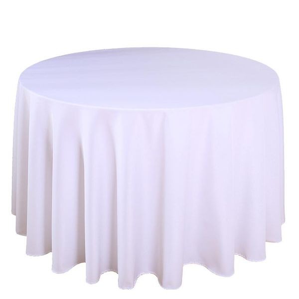 

table cloth 10pc 120" round white polyester wedding decor cover for banquet party el home marriage
