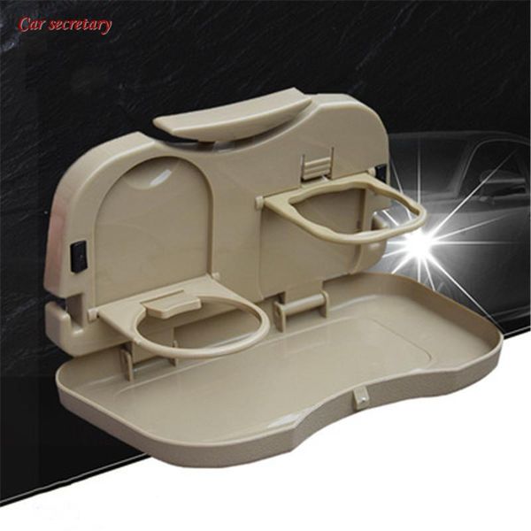 

car organizer multifunctional seat back storage rack dining table folding beverage tray bag children's water cup holder