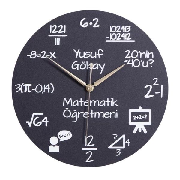 

wall clocks modern creative clock art silent wooden novelty round mathematics blackboard relogio de parede watch de50wc