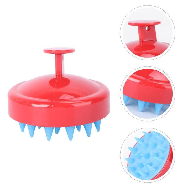 

hair brushes round anti scalp comb for silicone brush(red), Silver