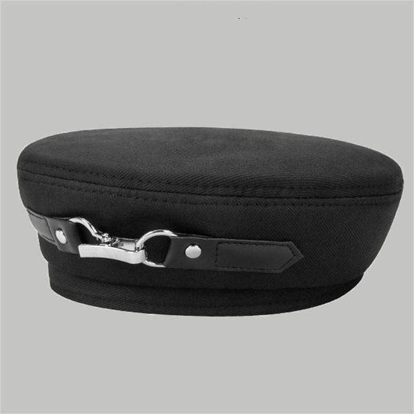 

berets beret hats summer flat black leather buckle sun casual classic fashionable decoraction party stage gorras hombre, Blue;gray