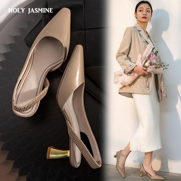 

sandals 2021 fashion brand mules women shallow mouth pointed toe shoes high heel slip on slides slipper party, Black