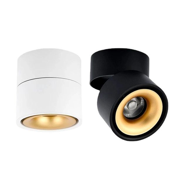 

downlights surface mounted led dimmable cob spot ceiling lamps 9w 12w 16w foldable and 350Â° rotatable background living room