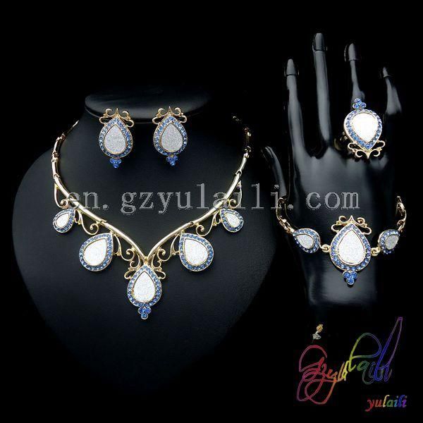 

earrings & necklace set jewelry water drop statement party copper alloy ladies four, Silver