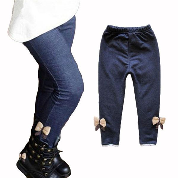 

trousers girls pants kids autumn winter keep warm leggings thicken pencil for girl 2-11years children, Blue