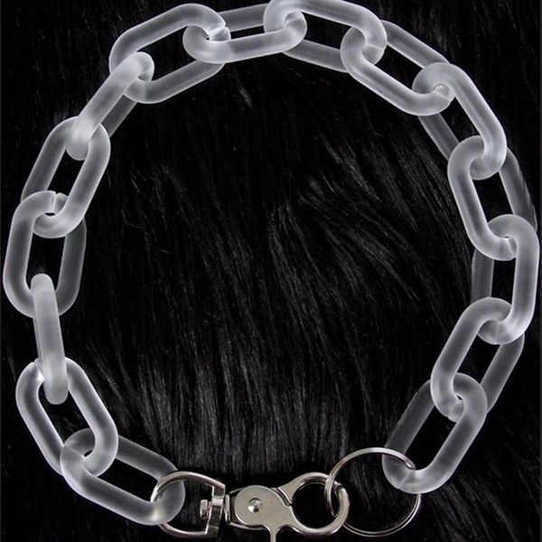 

1pc transparent necklace women bead chain female symbol girl choker punk rock style, Golden;silver