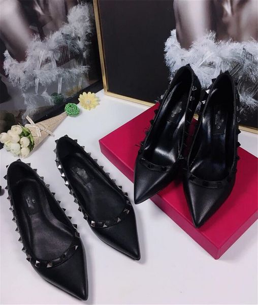 

classic women dress shoes fashion good quality leather high heel shoe female designer sandals ladies comfortable casual party pumps v90635, Black