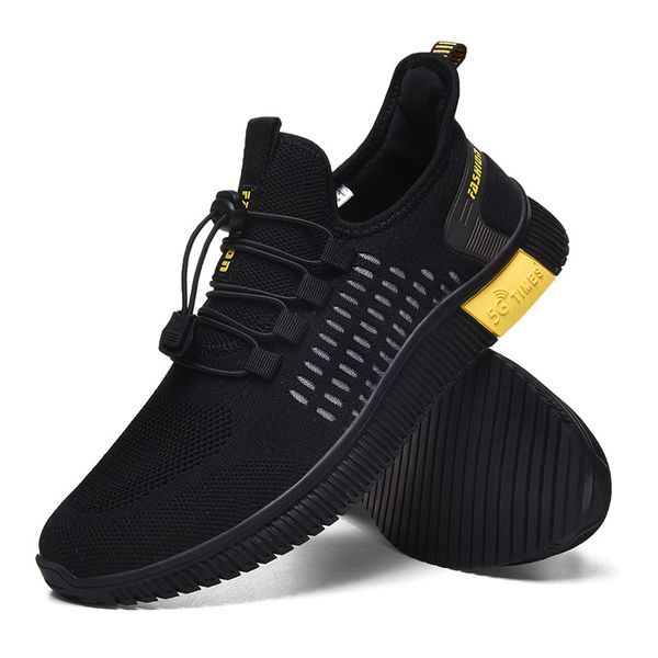 

the same style fashion casual shoes with celebrity breathable running sneakers men must have factory discount trend, Black