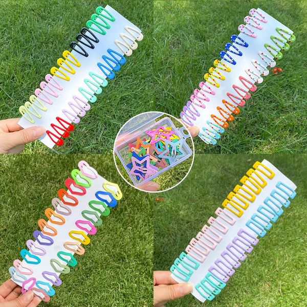 

hair accessories children's clip bb female water drop heart-shaped baby drip oil paint rubber cartoon, Slivery;white