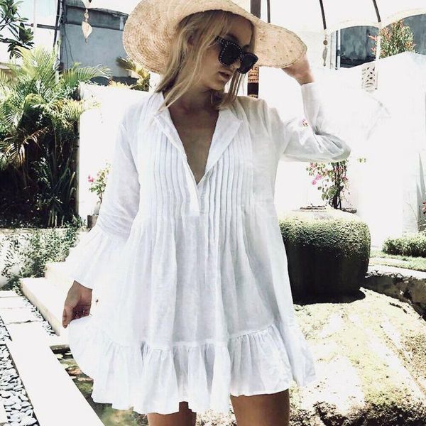 

women's swimwear fashion solid color summer white bikini covered swimsuit beachwear top, White;black