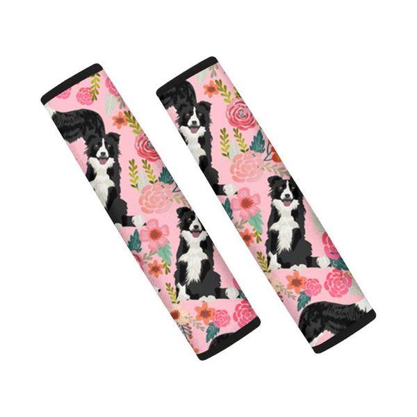 

safety belts & accessories pinup angel floral dog puppy pet printed durable seatbelt shoulder strap pad soft car protector seat belt covers