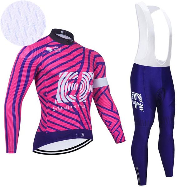 

racing sets 2021 ef cycling team jersey bike pants sportswear suit ropa ciclismo men quick dry long bicycling maillot clothing, Black;blue