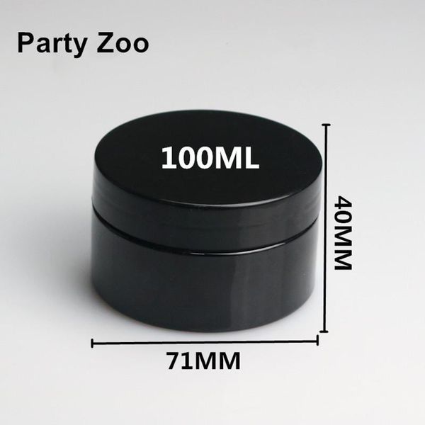 

storage bottles & jars 300 x 100ml classic black pet cream jar cosmetic plastic wild-mouth bottle wholesale