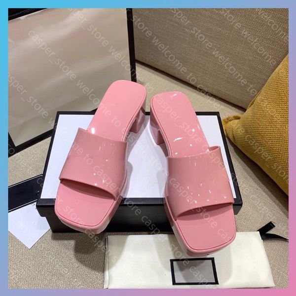 

brand 5.5 cm heels sandals luxurys designers women sandals slides beach sliders sandalias wedges sandales luxury slide des sandales flip, Black