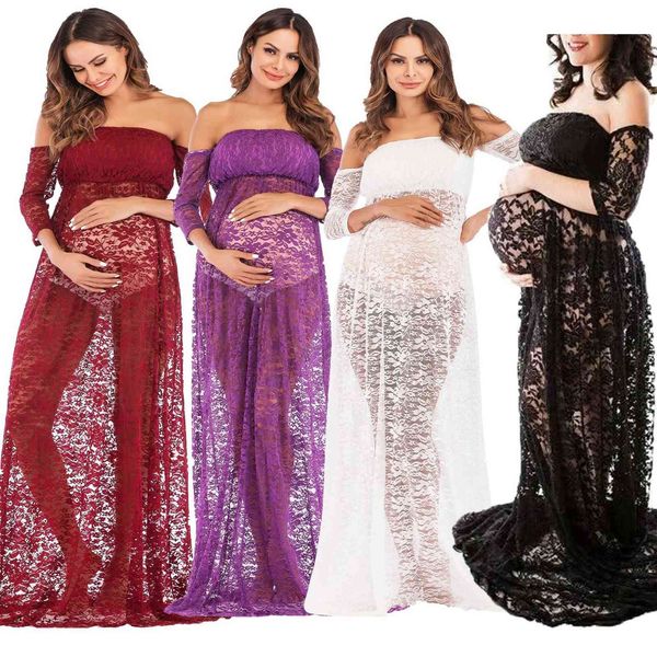 

white deep v-neck long sleeve lace perspective tight tailed dress 6617
