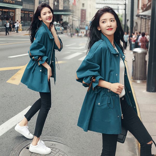 

2021 new small medium long women's windbreaker, korean version, spacious multi price, spring and autumn 5pk8, White;black