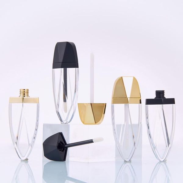 

storage bottles & jars 10/20/30pcs 7ml clear empty lip gloss tube,diy plastic elegant liquid lipstick container,black/gold mini lipgloss sam