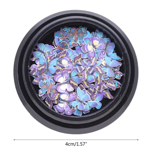 

nail art decorations q1fb 3d butterfly glitters sequins flakes acrylic manicure paillettes face body lip for, Silver;gold