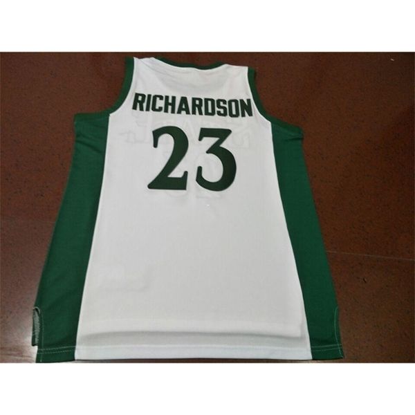 

vintage 21ss jason richardson #23 michigan state college real embroidery jersey size s-4xl or custom any name or number jersey, Black