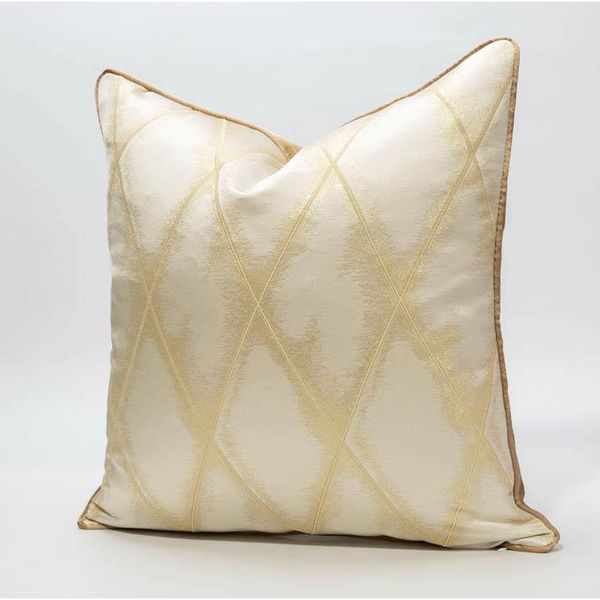 

cushion/decorative pillow high-precision jacquard cushion cover diamond stripe lattice fashion light luxury style double-sided yarn-dyed