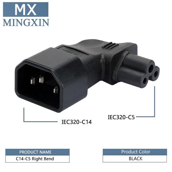 

smart power plugs iec320 c14 to c5 turn right male female pdu ups adapter plug socket converter
