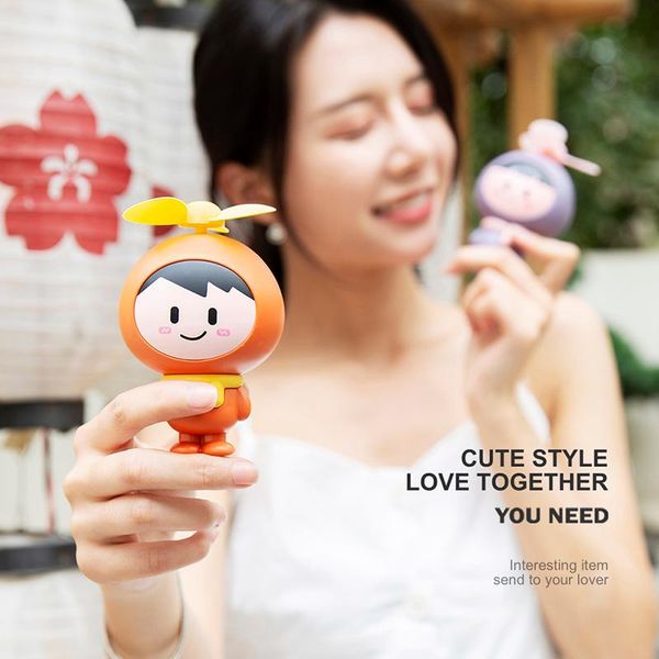 

electric fans cute style usb fan flexible portable mini cartoons handled air cooler electrical appliances for student travel home outdoor