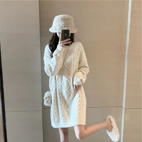 

new women 2021 spring autumn o neck twist knit sweater female long sleeve pullover mini es ladies party vestidos a7067esn, Black;gray