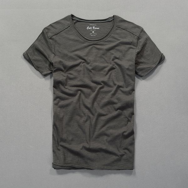 

2021 summer new thin men's t-shirt short-sleeved round neck ollar bamboo cotton casual men t shirt chemise wholesale pooy, White