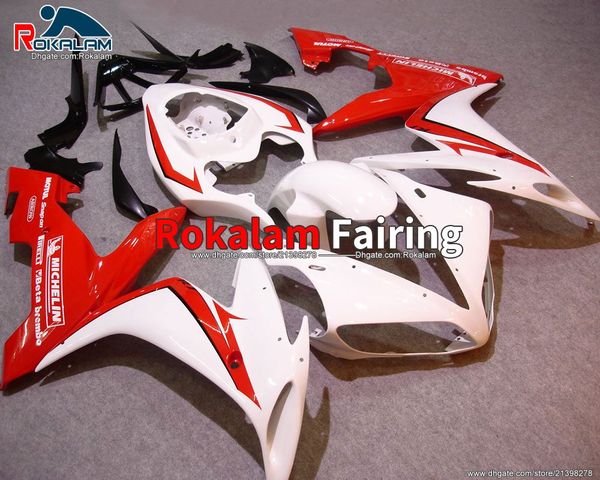 

fairing for yamaha yzfr1 yzf r1 2004 2005 2006 yzf1000r1 yzf 1000 r1 04 05 06 red white cowling set injection molding