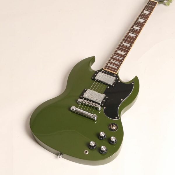 

starshine electric guitar custom style olive green abr bridge