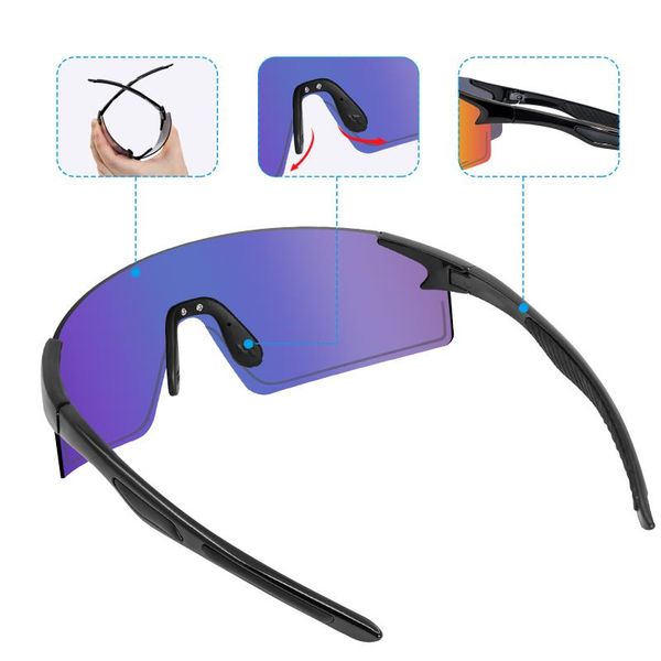 

kapvoe eyewear sunglasses outdoor bicycle mountain riding protection glasses cycling bike cycling sports windproof goggles fpexv, White;black