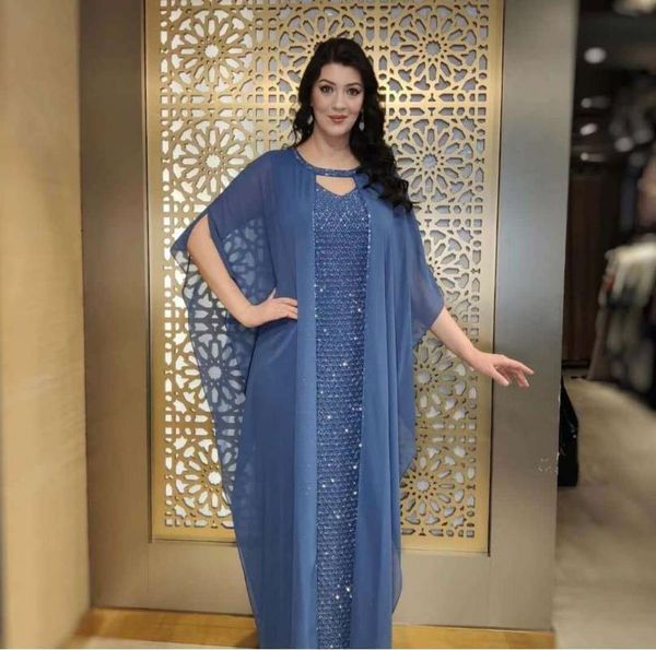 

ethnic clothing 2pcs set african dress sequins diamonds muslim abaya robe gowns maxi dresses lady party plus size for women, Red