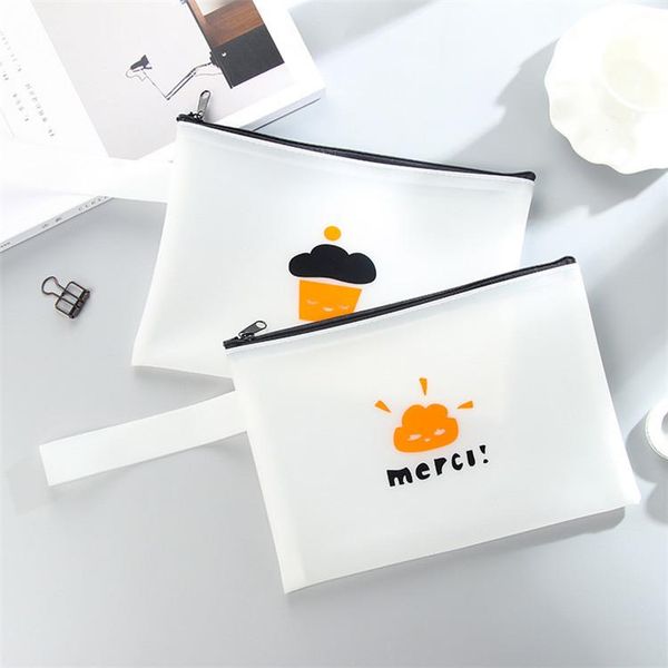 

business card files 1pcs creative silicone a5 zipper bag summer cool student stationery waterproof data storage