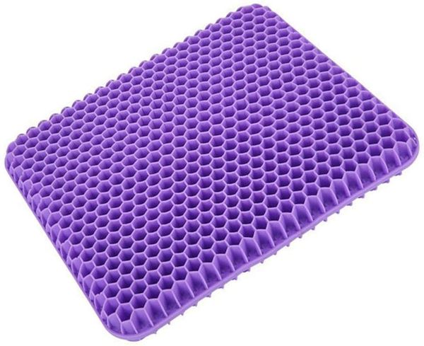 

cushion/decorative pillow purple enhanced double-layer non-slip cushion office chair sciatica relief back pain gel honeycomb